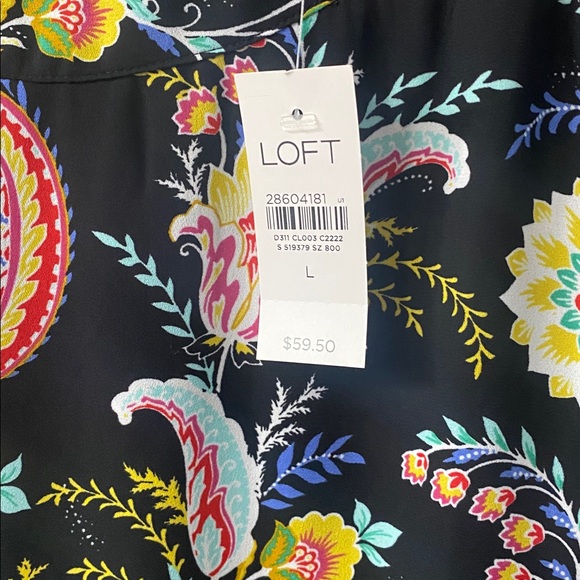 LOFT Multicolor Floral Blouse - Picture 3 of 4